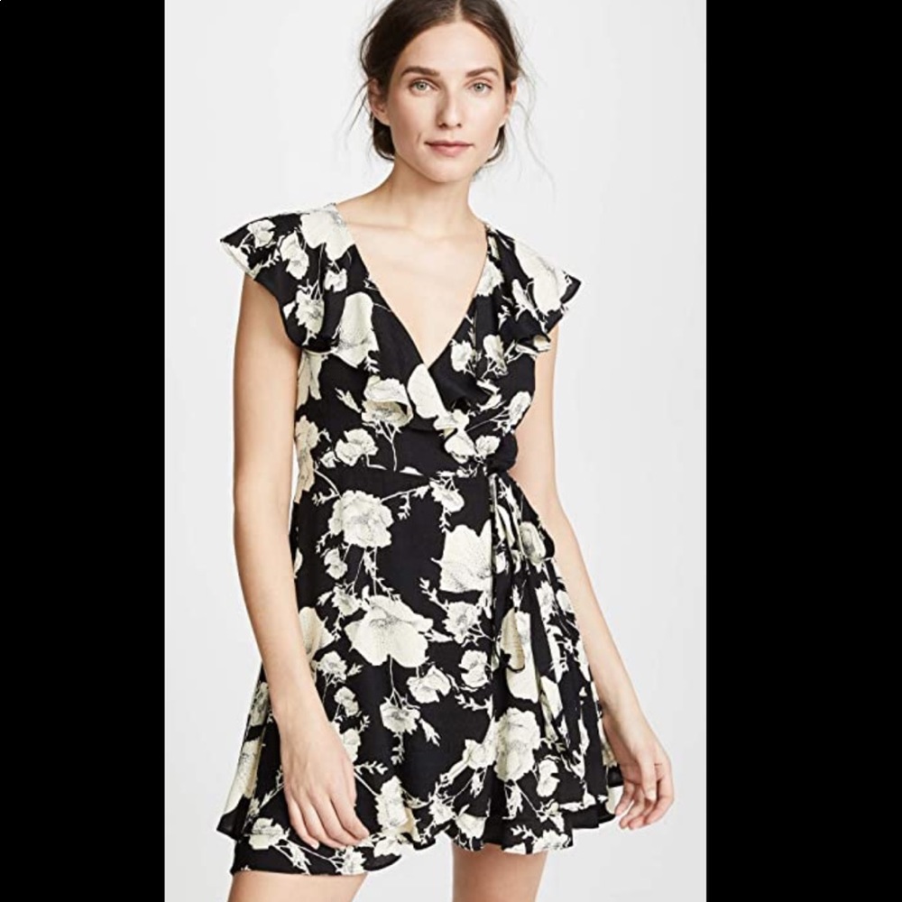 Free People French Quarter Printed Mini Wrap Dress